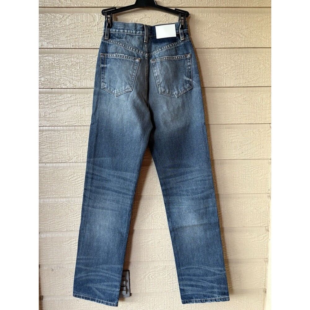 EB Denim women High Rise Straight Jeans size 23 Tommy Wash Button Fly 32" inseam - Picture 6 of 10